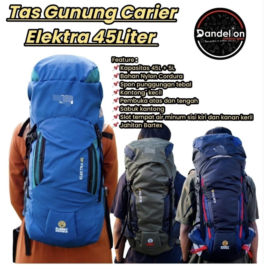 Tas Gunung Carier Elektra Summit Series 45 Liter