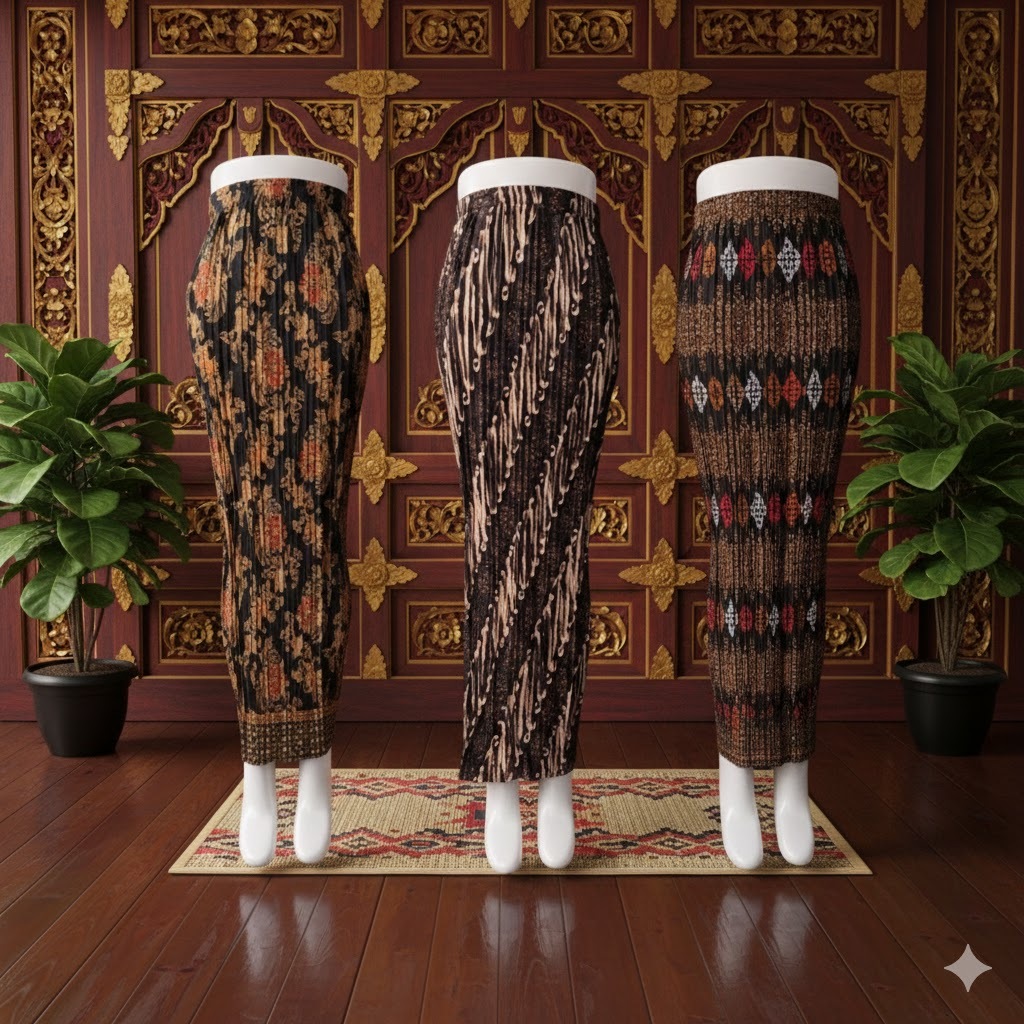 REAL PICT ROK PLISKET BATIK / ROK PLISKET / BAWAHAN KEBAYA / ROK KEBAYA / ROK WISUDA / RUMPUT ABU / 