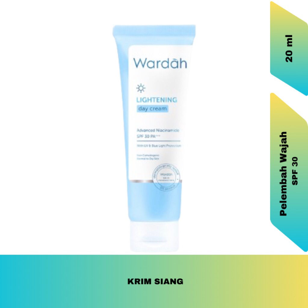 Wardah Day Cream 20ml Krim siang pemutih wajah - Mencerahkan, Melembabkan, Melindungi