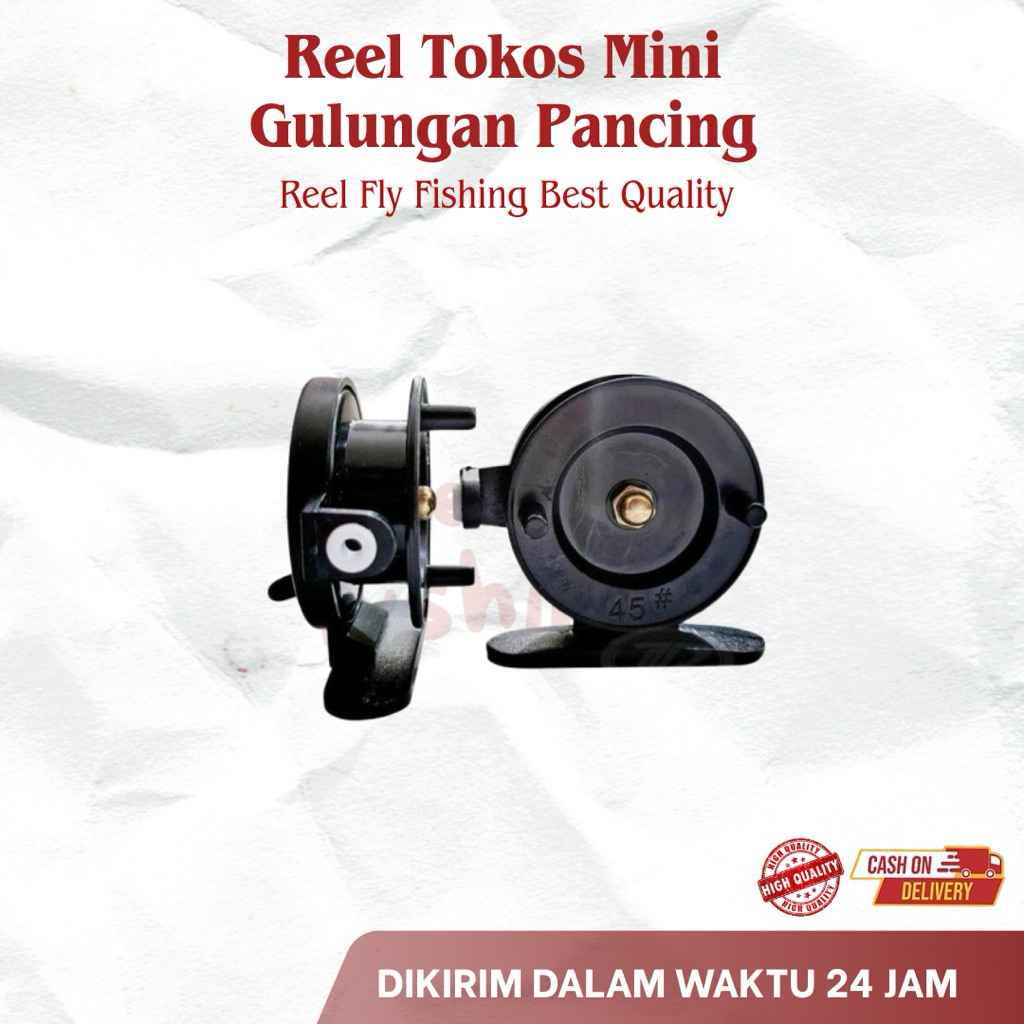 reel tokos gulungan pancing mini reel fly fishibg