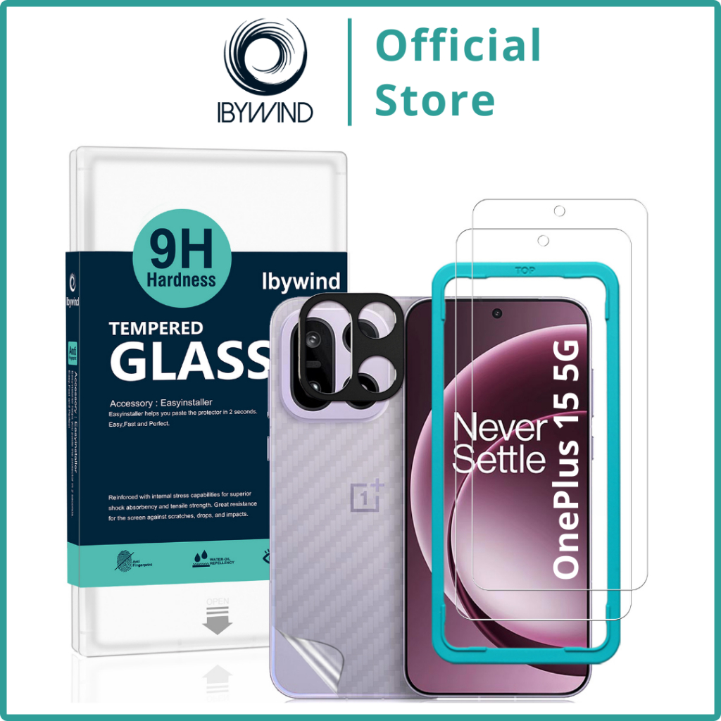 Tempered Glass Ibywind untuk OnePlus 15 5G dengan Alat Pasang
