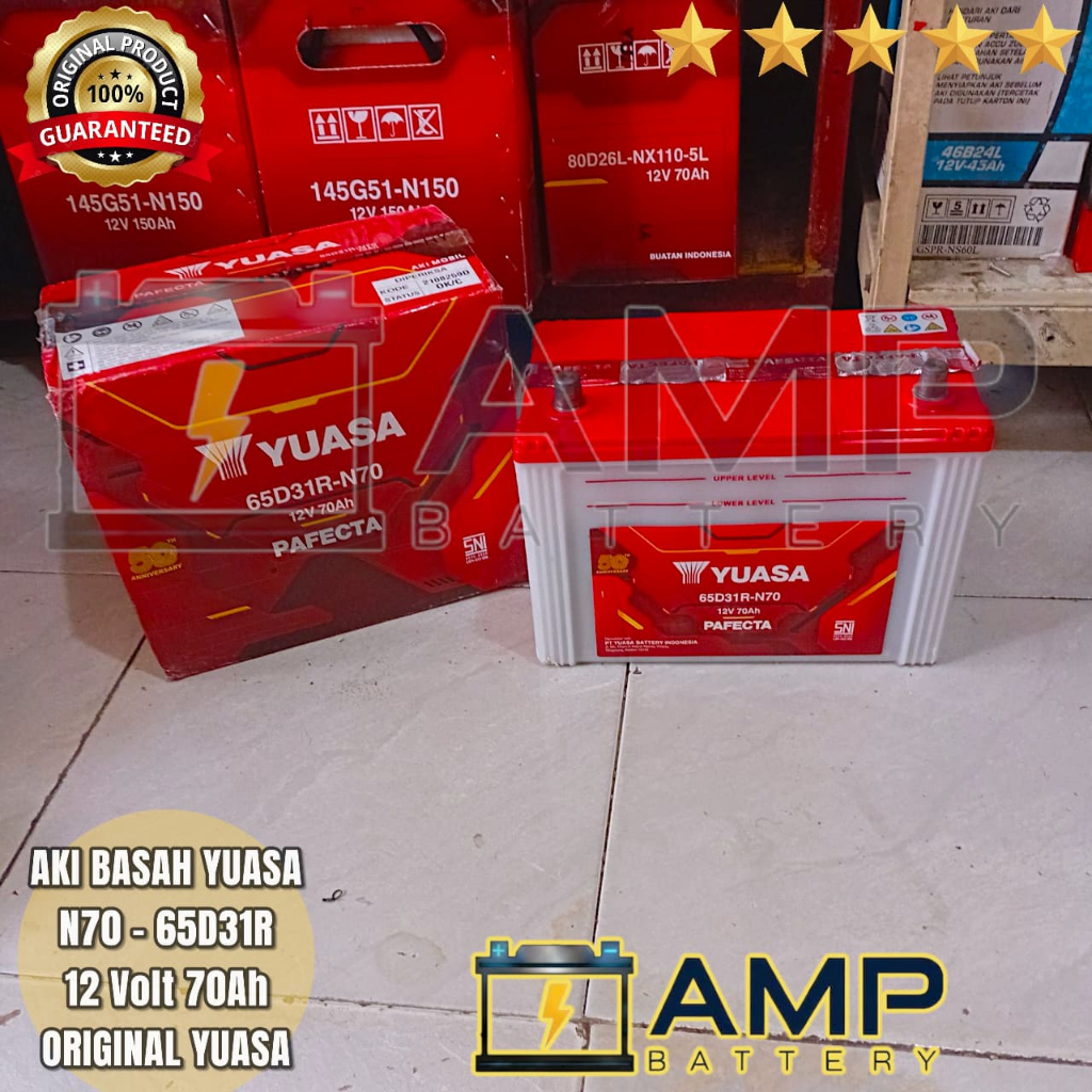 Aki Mobil KIJANG SUPER KRISTA GRAND LGX Aki Basah YUASA N70 70Ah ORIGINAL