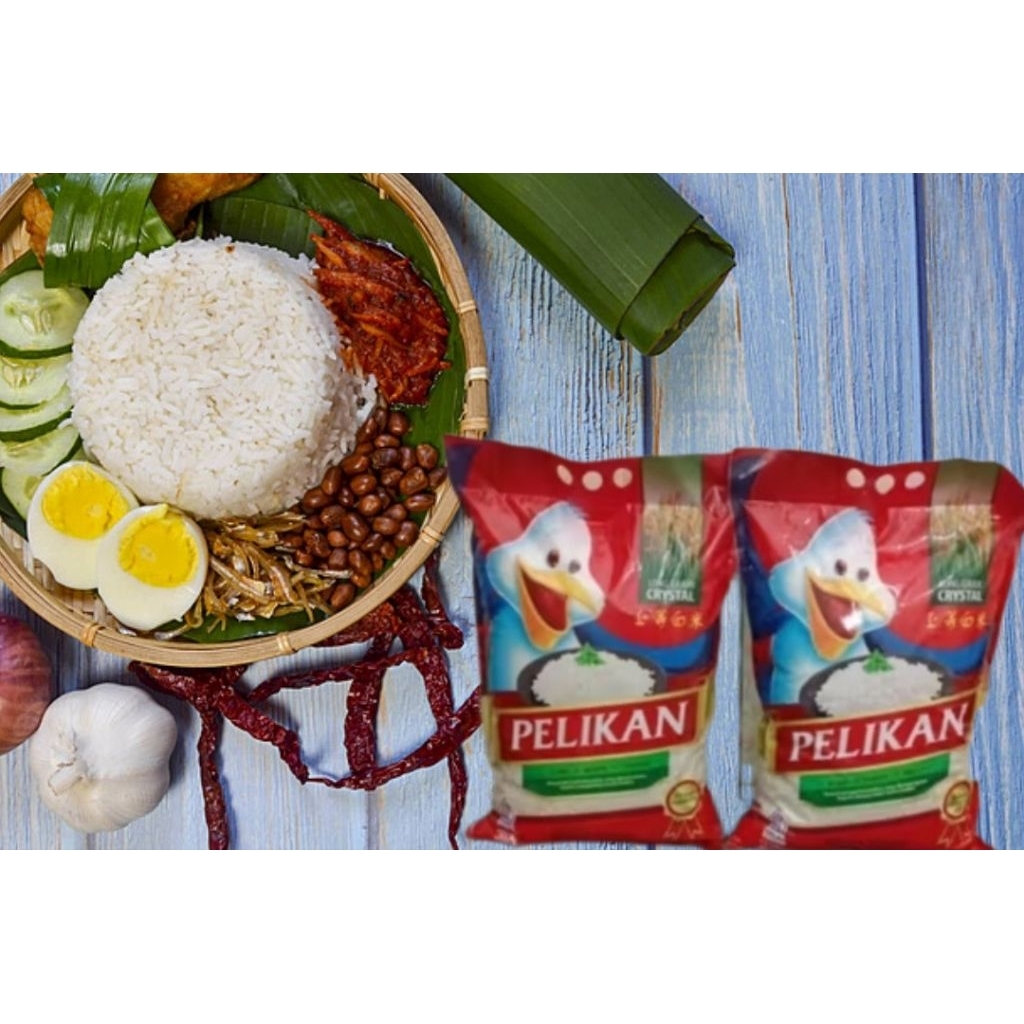 BERAS PELIKAN 5KG(2SAK@5KG=10KG)