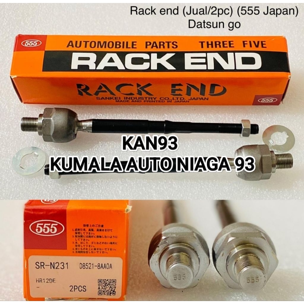 RACK END-LONG TIEROD NISSAN DATSUN GO 555 JAPAN 1SET