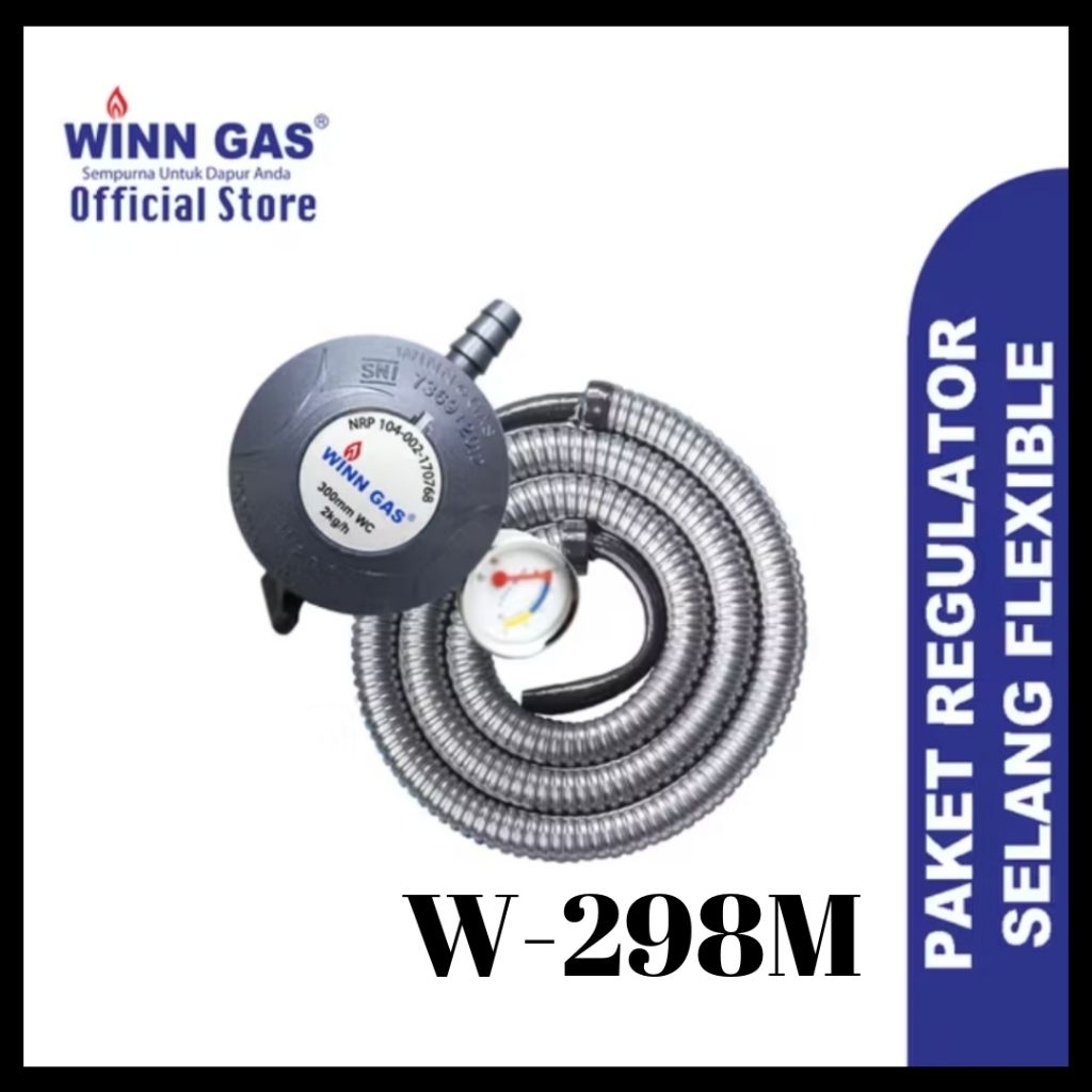 Regulator Selang Winn Gas W-298M / Selang Regulator Gas Komplit WinnGas W298M
