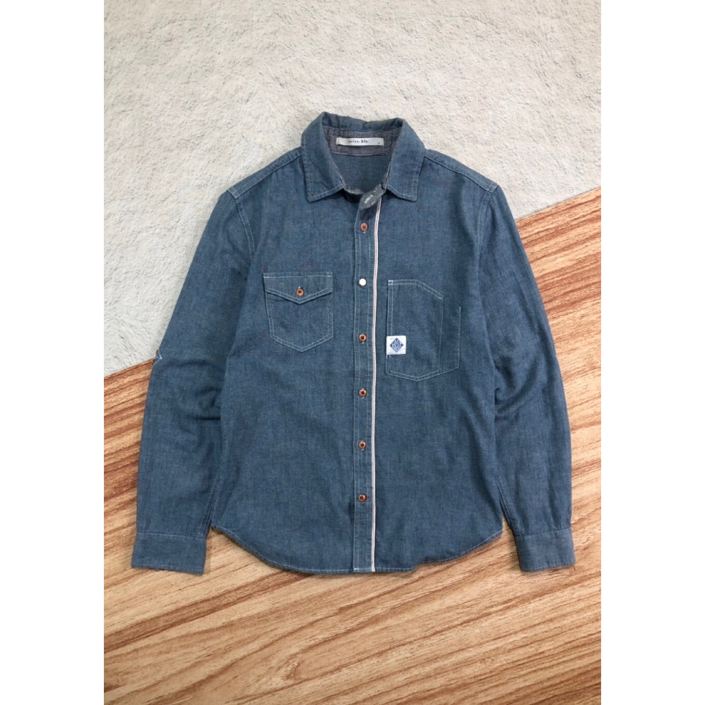 Aspesi Blu Pos OAL’S Selvedge Shirt