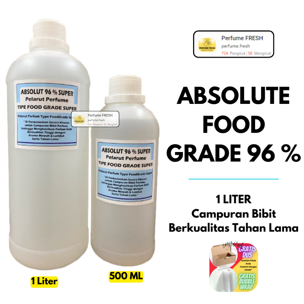 Pelarut Bibit Parfum Food Grade 96 % ( Campuran Bibit Parfum Berkualitas ) - Pelarut Bibit Parfum Bo