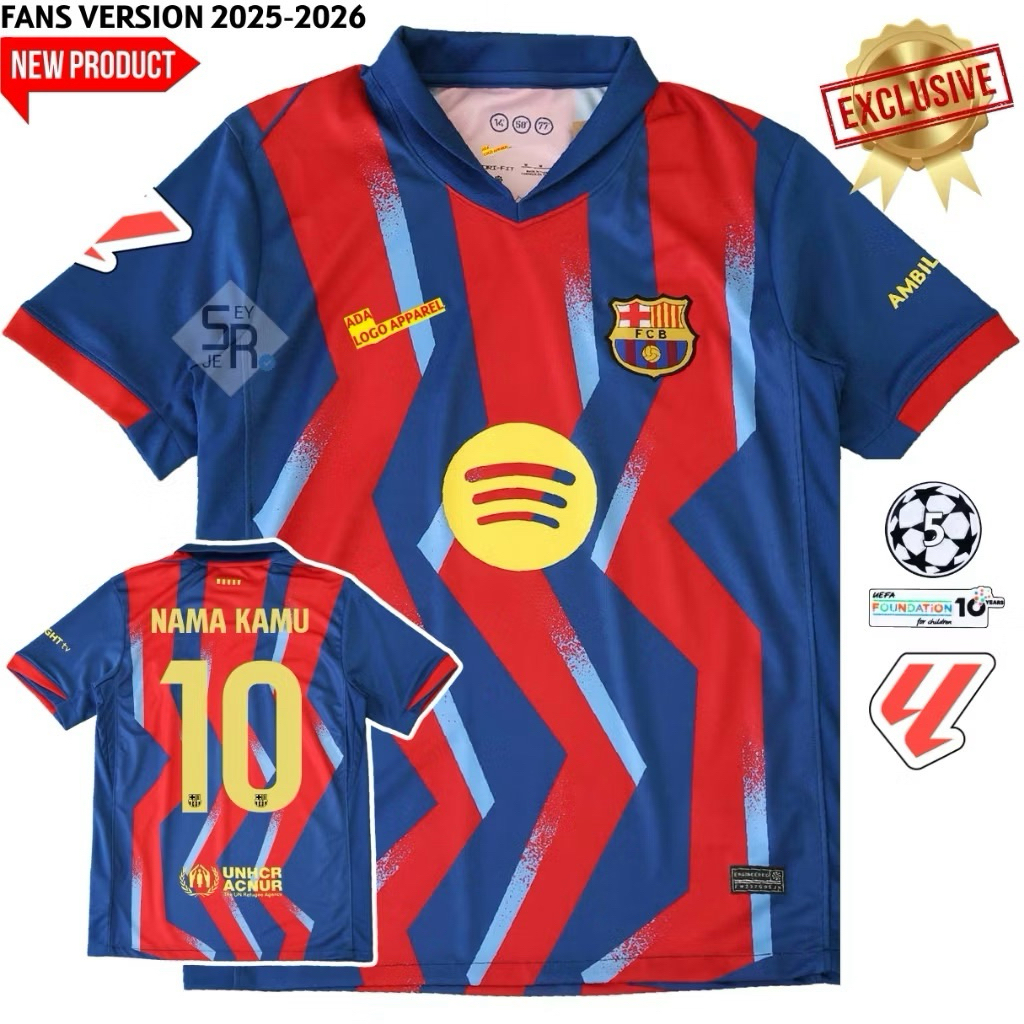 Jersey Barcelona 4TH 2025 2026 - Jersey Barca Ke-4 Terbaru Grade Original