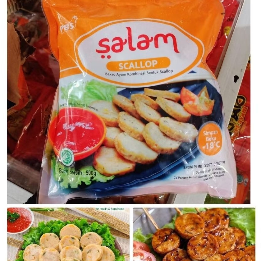 scallop salam 500gr/ salam scallop ayam