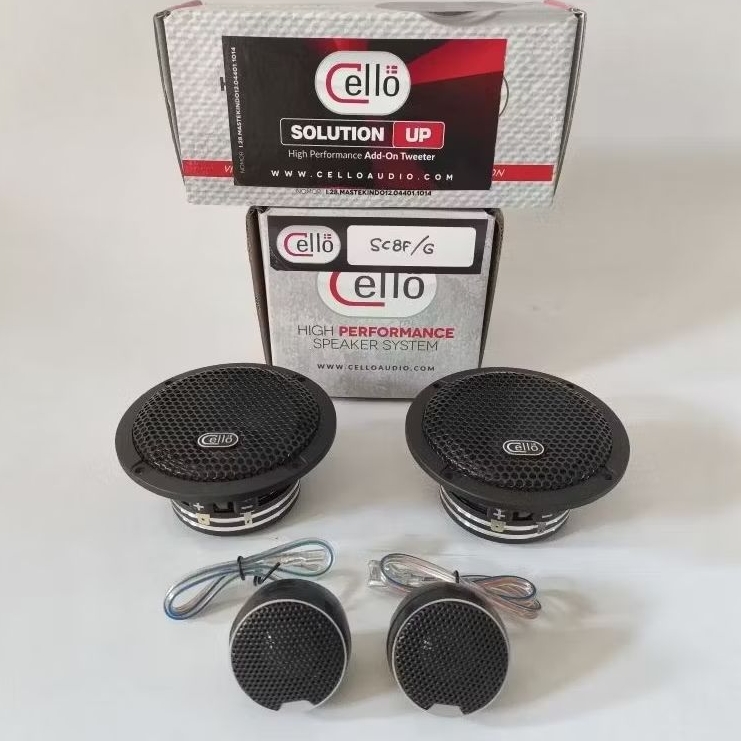 Speaker Midrange 3 inch Cello plus Tweeter Cello Sulution Up audio mobil