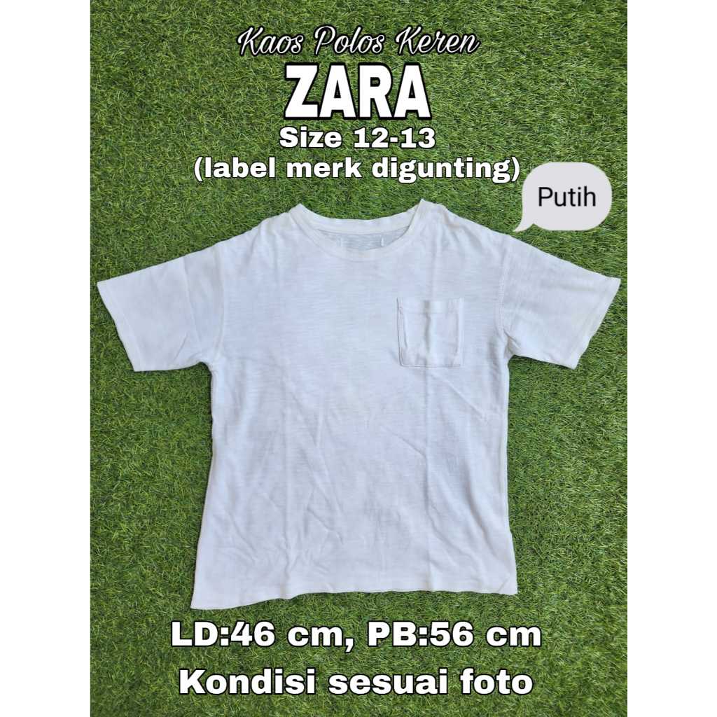 (SALE) PRELOVED KAOS POLOS KEREN ZARA ANAK COWOK CEWEK REMAJA UNISEX / PRELOVE KAOS POLOS BAGUS / PU