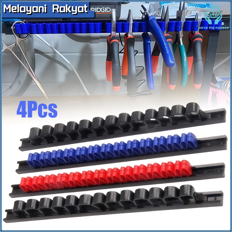4pcs Obeng Rak Gantung Dinding Tempat Serbaguna Tang Alat Organizer Bengkel