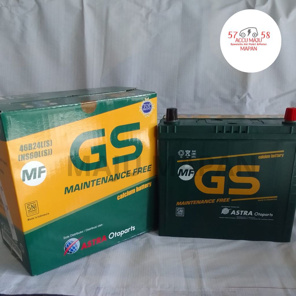 Aki Mobil GS MF NS60LS Kering