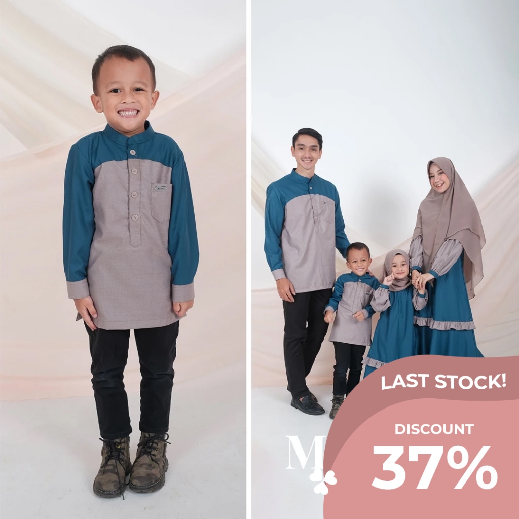 ZAYRA HIJAB | KOKO ANAK MADANI FAMILY SET | Koko Anak Laki - Laki Lengan Panjang Pendek 0-12 Tahun T