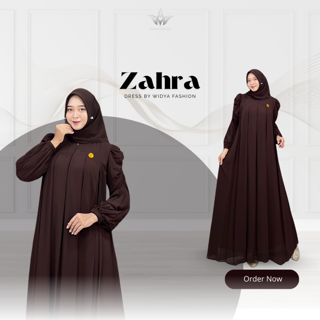 Gamis Remaja - Gamis Busui - Zahra Dress Set Hijab Ceruty Babydoll Premium  By Widya Fashion.ID