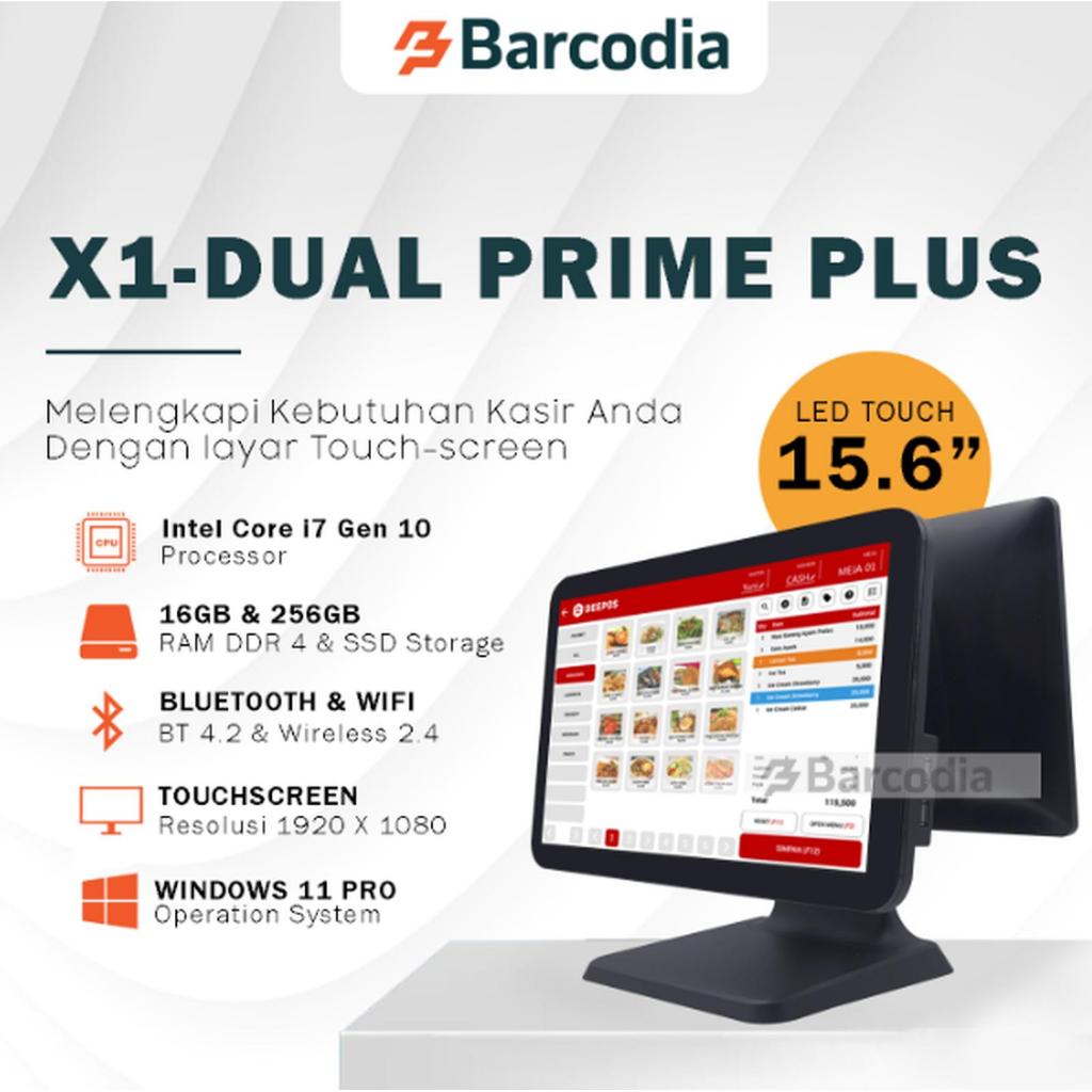Barcodia Pos All In One Iware WD-X1 Dual Prime i7 gen10 16/256GB Dual Monitor Touchscreen