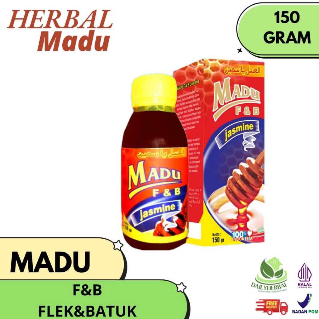 Madu F & B | Madu Flek dan Batuk | Madu F dan B Jasmine 150 gr Original