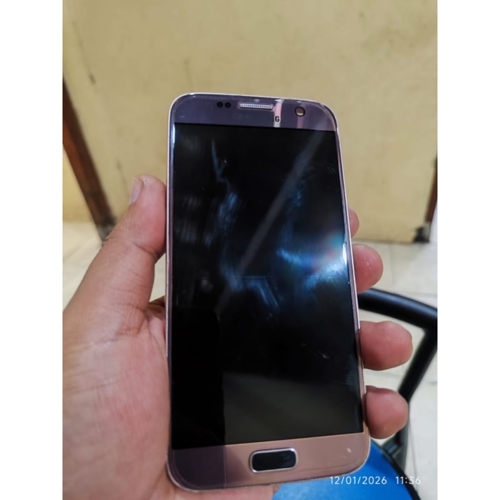 lcd Samsung galaxy s7 flat mulus copotan original+batre original