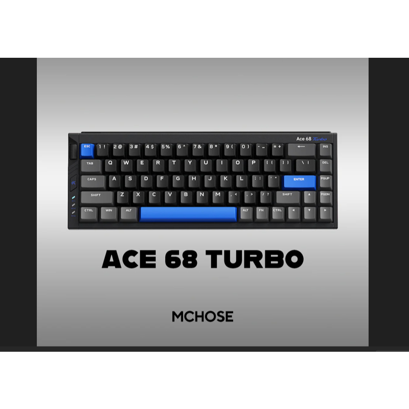 MCHOSE Ace68 Turbo Hall Effect Gaming Keyboard Cyber Black - Mount Tai Magnetic Switch GT - MC-Ace68