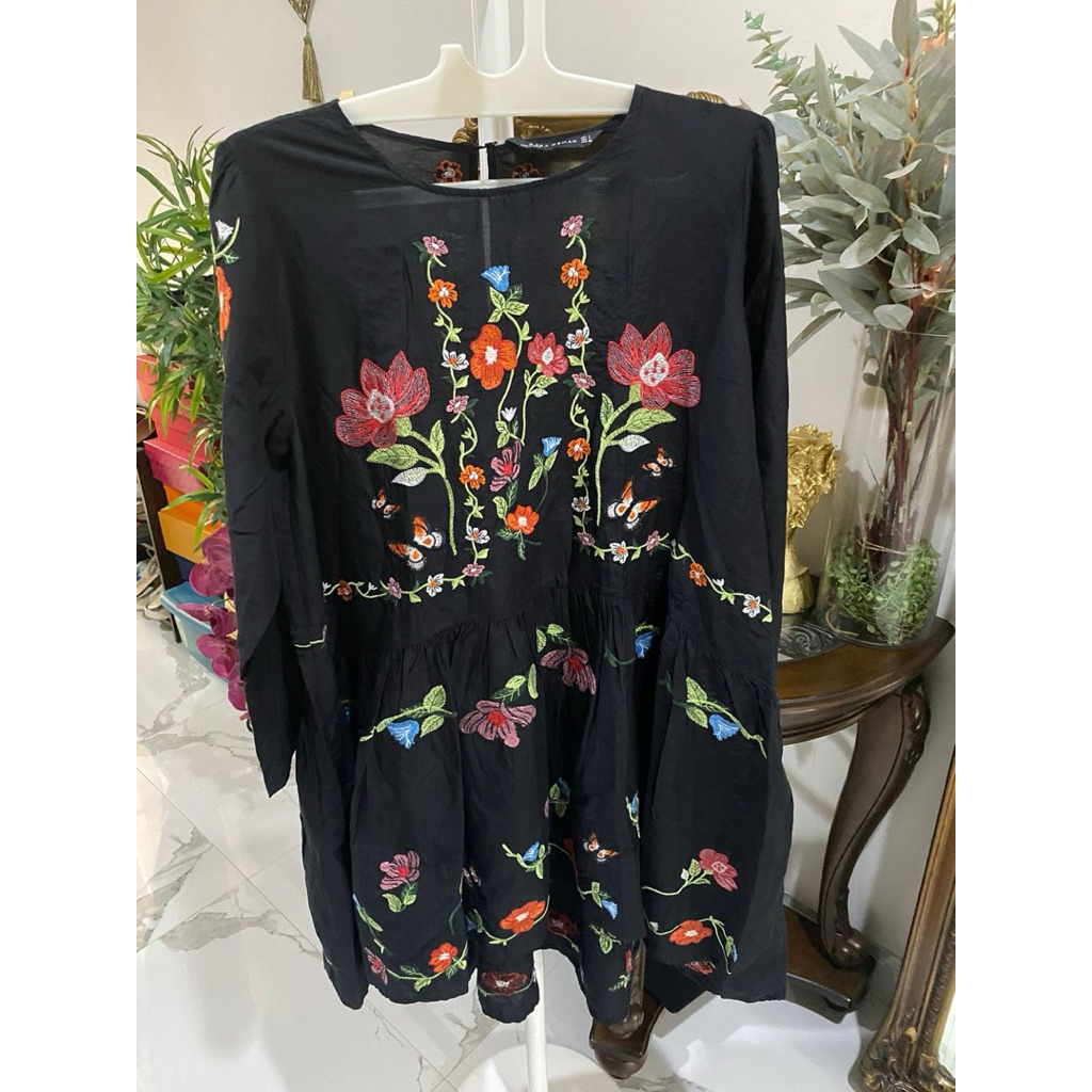 zara dress bordir