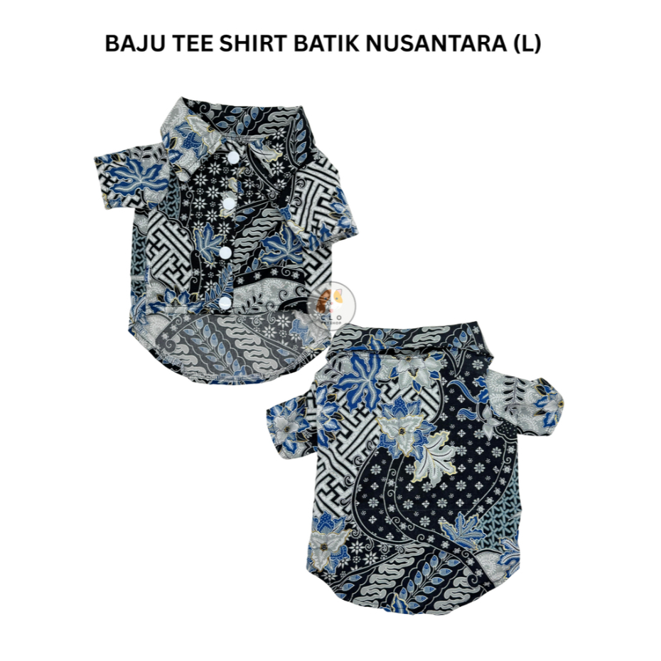 Baju Kemeja Anjing Kucing Batik Nusantara (L)