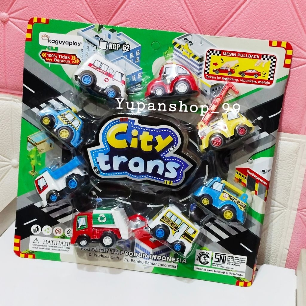 MAINAN ANAK MOBIL-MOBILAN SET ISI BANYAK CITY TRANS MAINAN ANAK