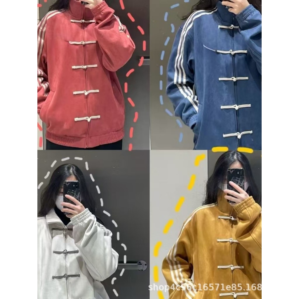 Takeshi jaket cheongsam china suede bluduru