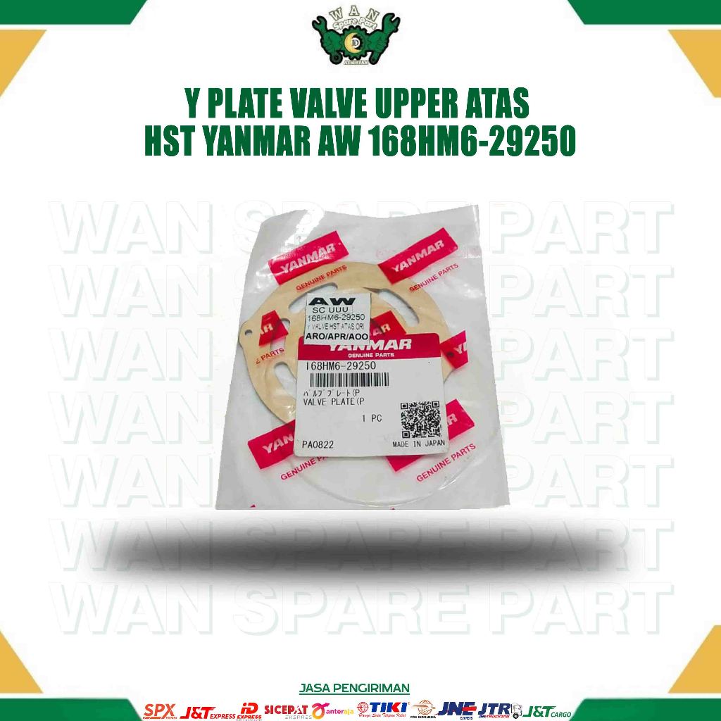 Y PLATE VALVE UPPER ATAS HST YANMAR AW 168HM6-29250 COMBINE HARVESTER WAN SPAREPART