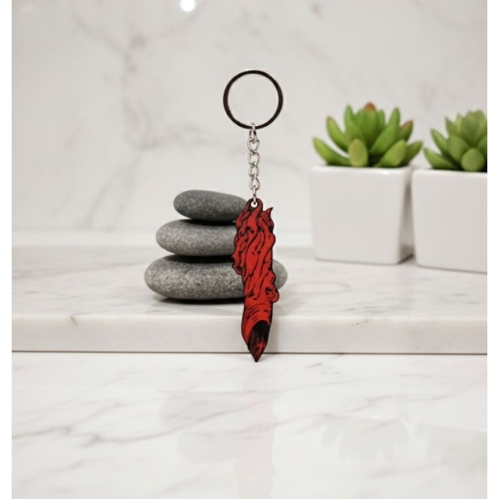 Sukuna Finger Keychain Jari Sukuna - Aksesoris Anime Jujutsu Kaisen 3D Printed