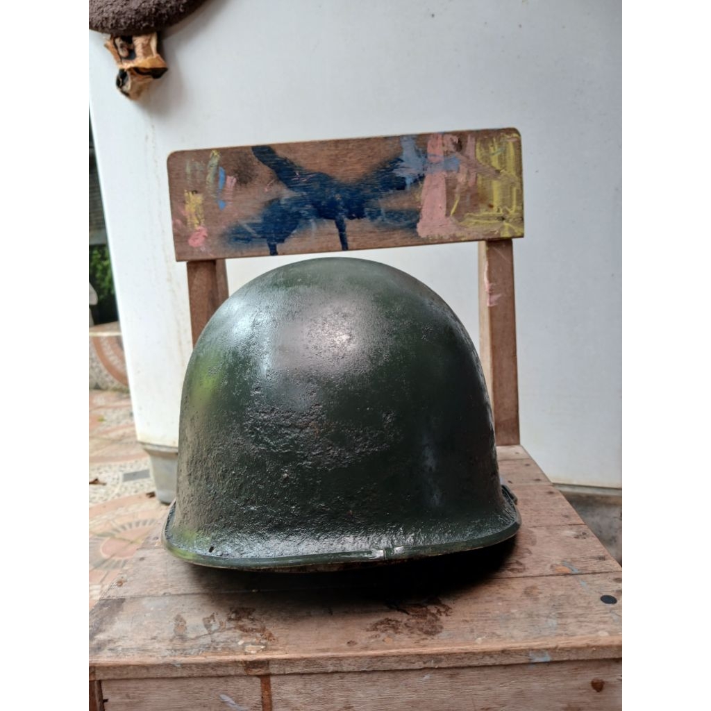 helm perang helm baja model M1 helmet dengan liner