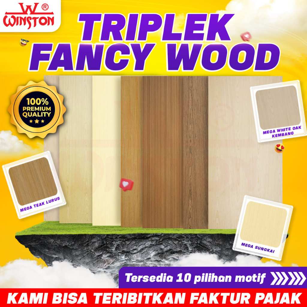 Triplek Fancy Queen Wood (122X244cm) Tebal 2,7mm Plywood Kebutuhan Furniture Meubel Interior Winston