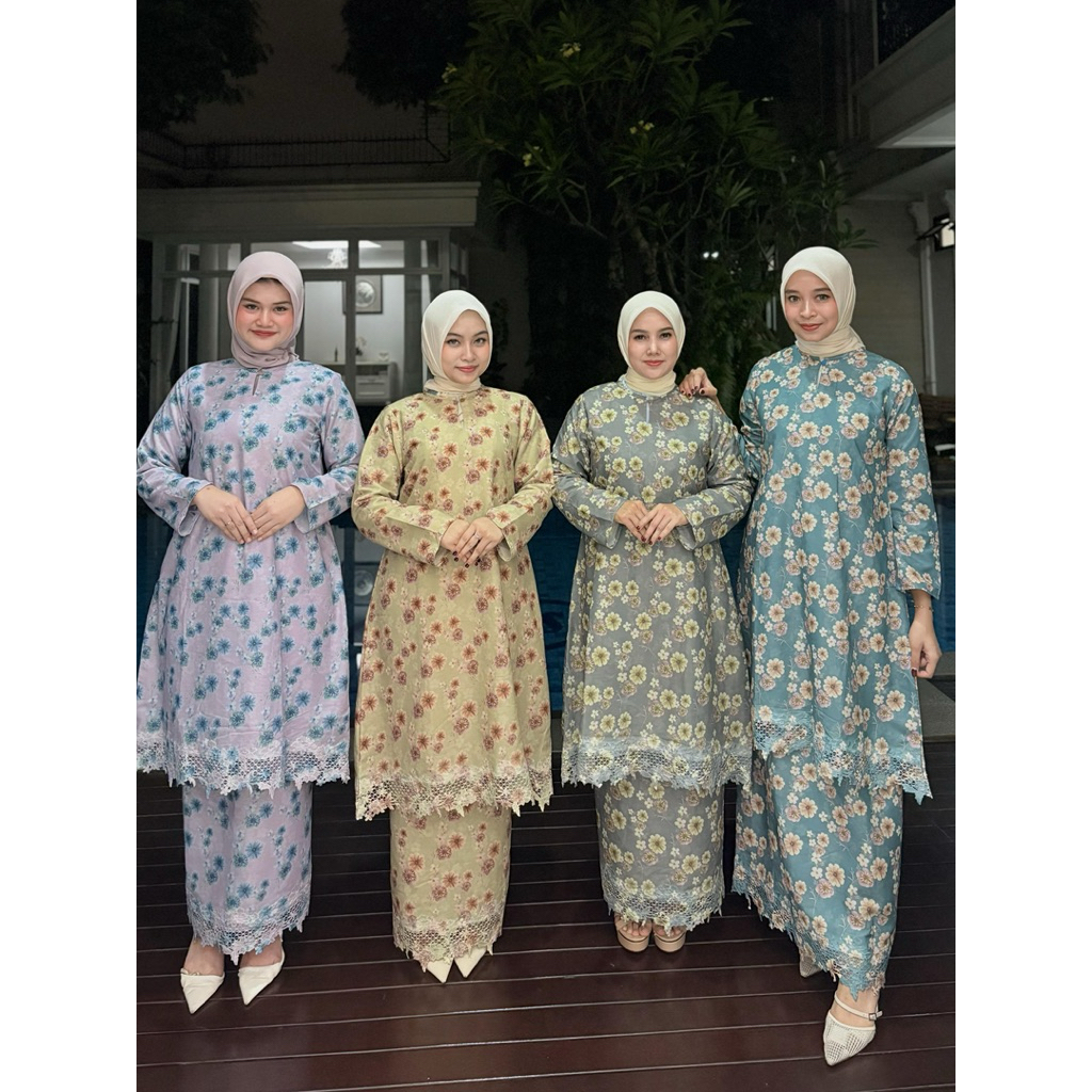 Aku Set rok / Stelan Rok kurung melayu / oneset Melayu katun jepang kerancang Tunik katun Jepang ker