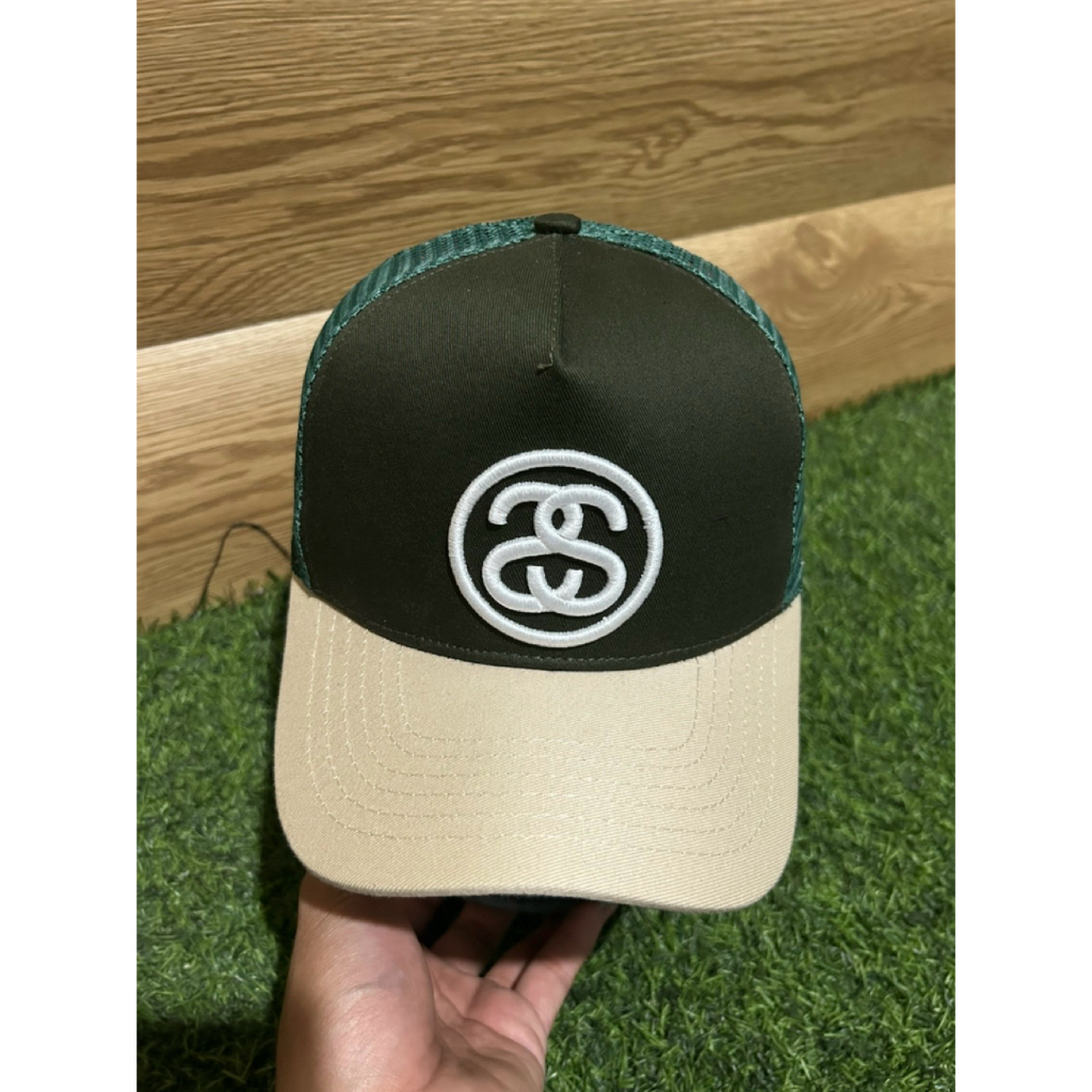 Topi stussy trucker Logo bordir