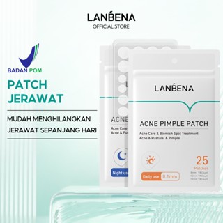 LANBENA Acne Pimple Patch Day Night (25Pcs/28Pcs) - Sticker Penutup Jerawat Tembus Pandang, Oil Control, Skincare Wajah