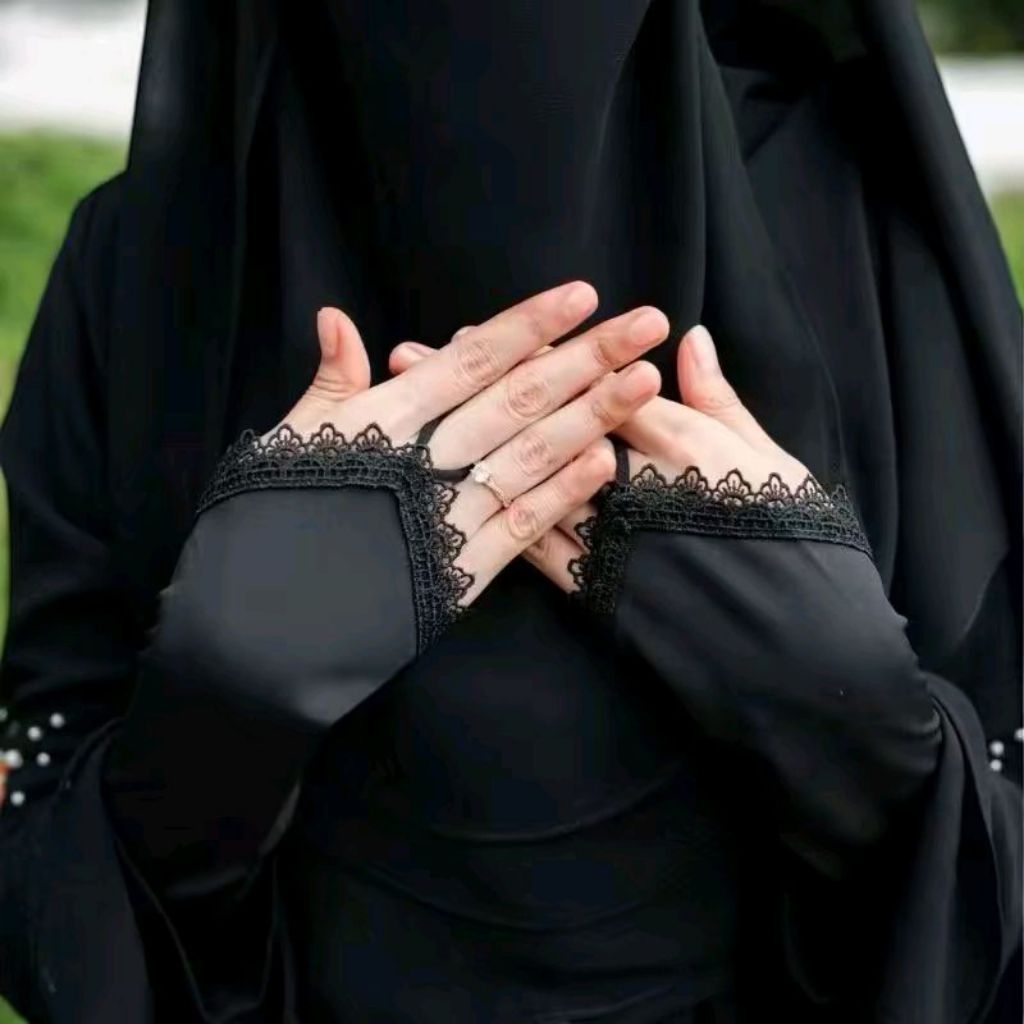 Handsock Cincin Renda Hitam /Manset Tangan Muslim/Manset tangan unisex/Manset Lengan Panjang Wanita