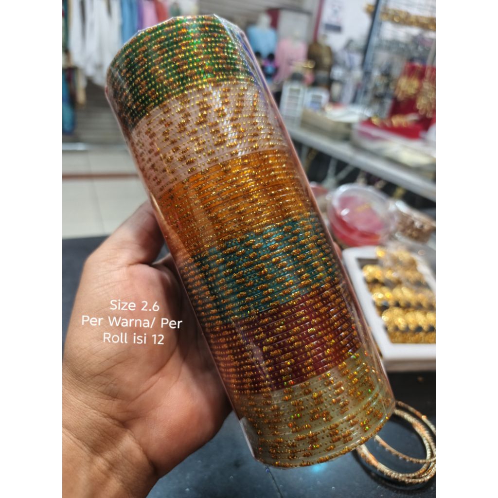 Gelang India Bangle Bangles Kaca Set Pesta