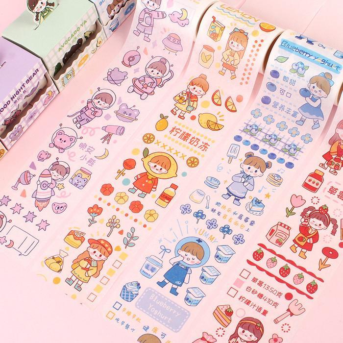 Roll Stiker Washi Karakter Lucu