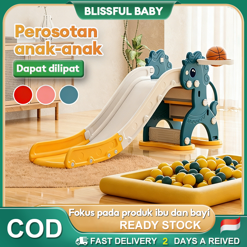 Perosotan anak Seluncuran anak-anak Bisa Dilipat Mainan bayi Taman bermain kecil untuk rumah,