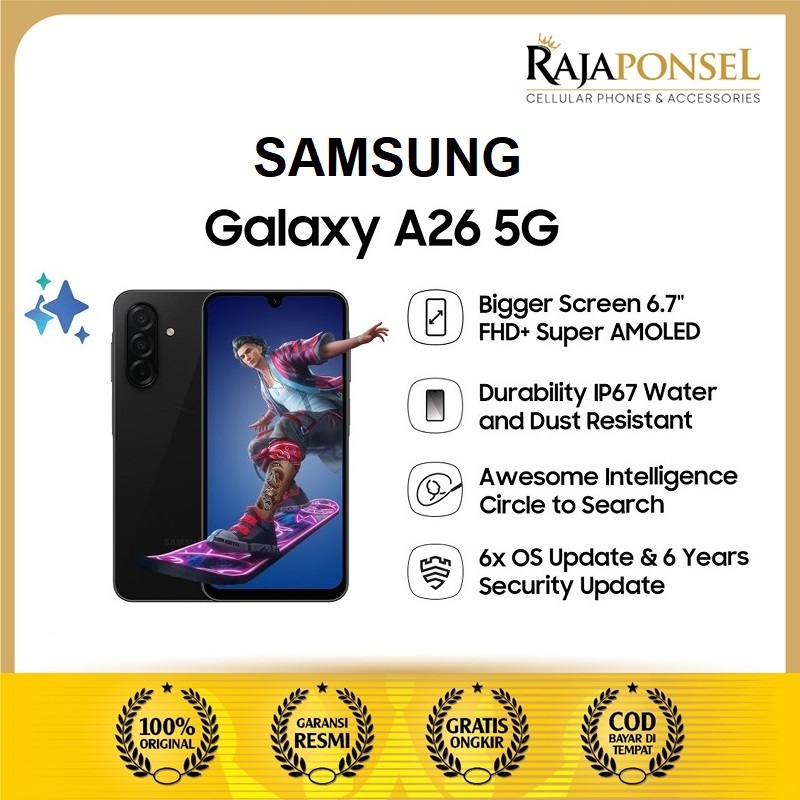 Samsung Galaxy A26 5G Ram 8/256GB Smartphone AI Baterai 5000mAh