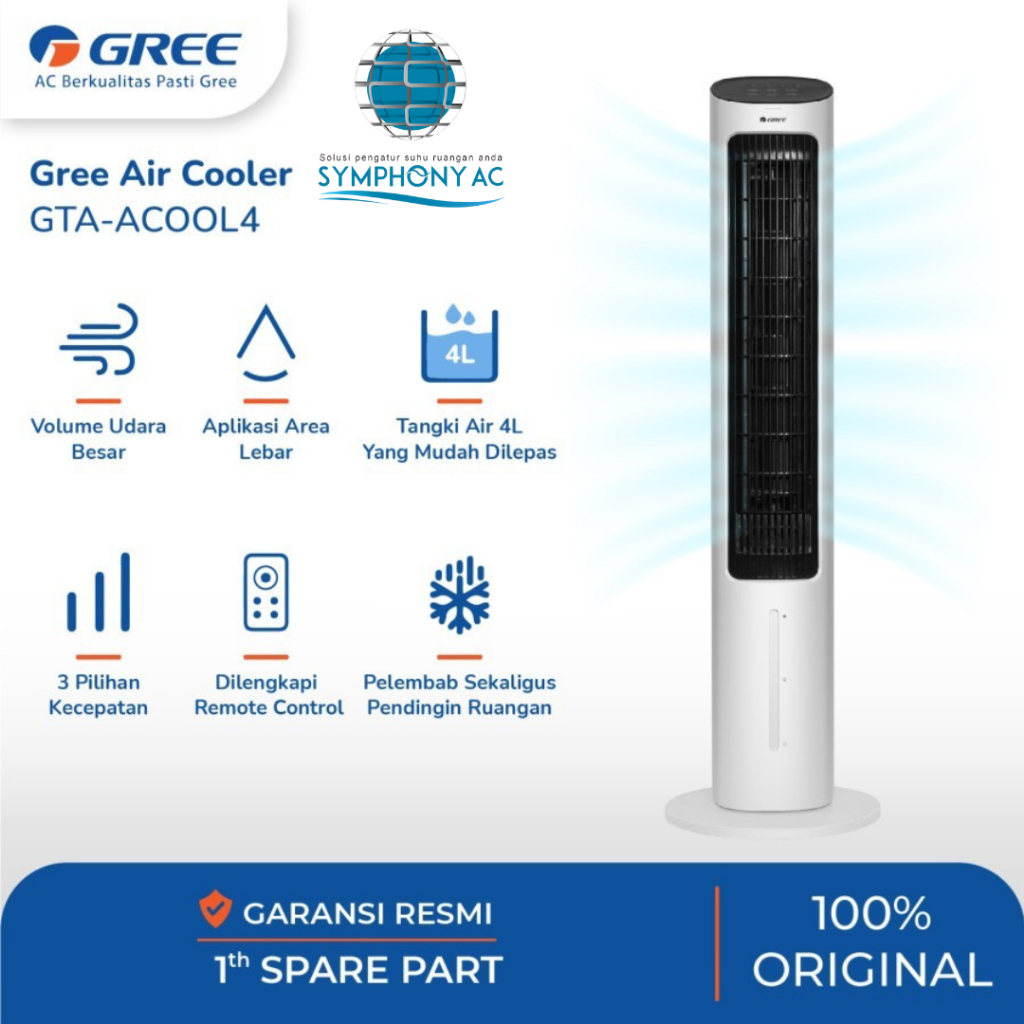 Air Cooler Portable Gree GTA-ACOOL4 . Pendingin udara Garansi Resmi