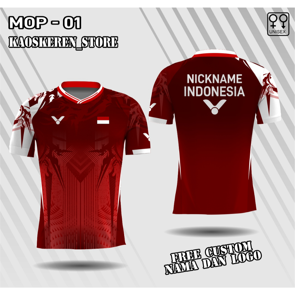 jersey setelan badminton malaysia open baju bulutangkis malaysia kaos badminton malaysia open free c