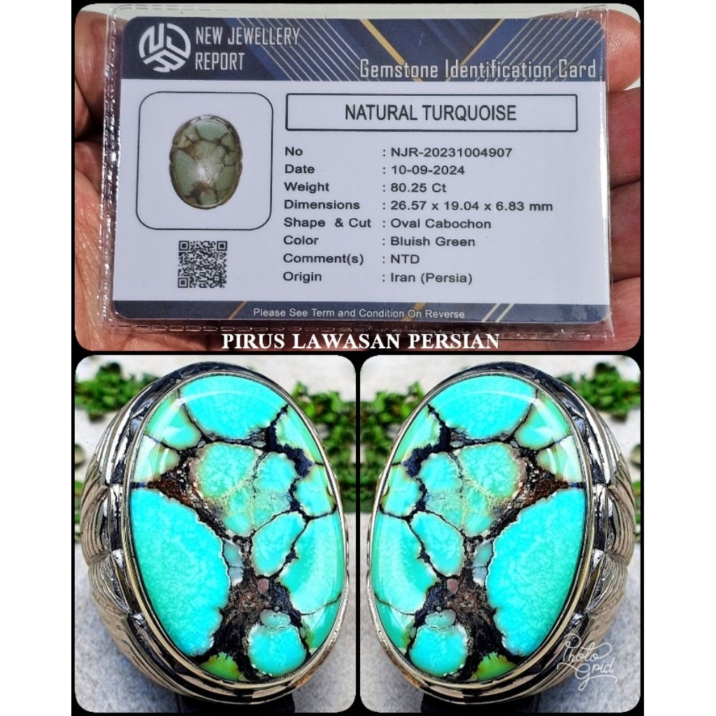 batu pirus jumbo ceplok kuro alami asli iran kelas kontes