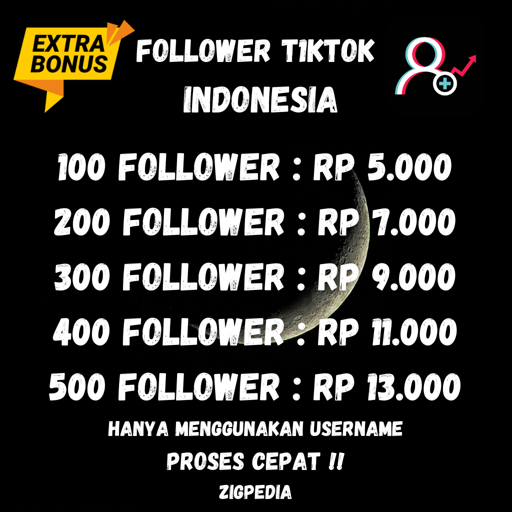 Followers Tik - Tok Indonesia Permanen Bergaransi Proses Cepat Followers Real Aktif