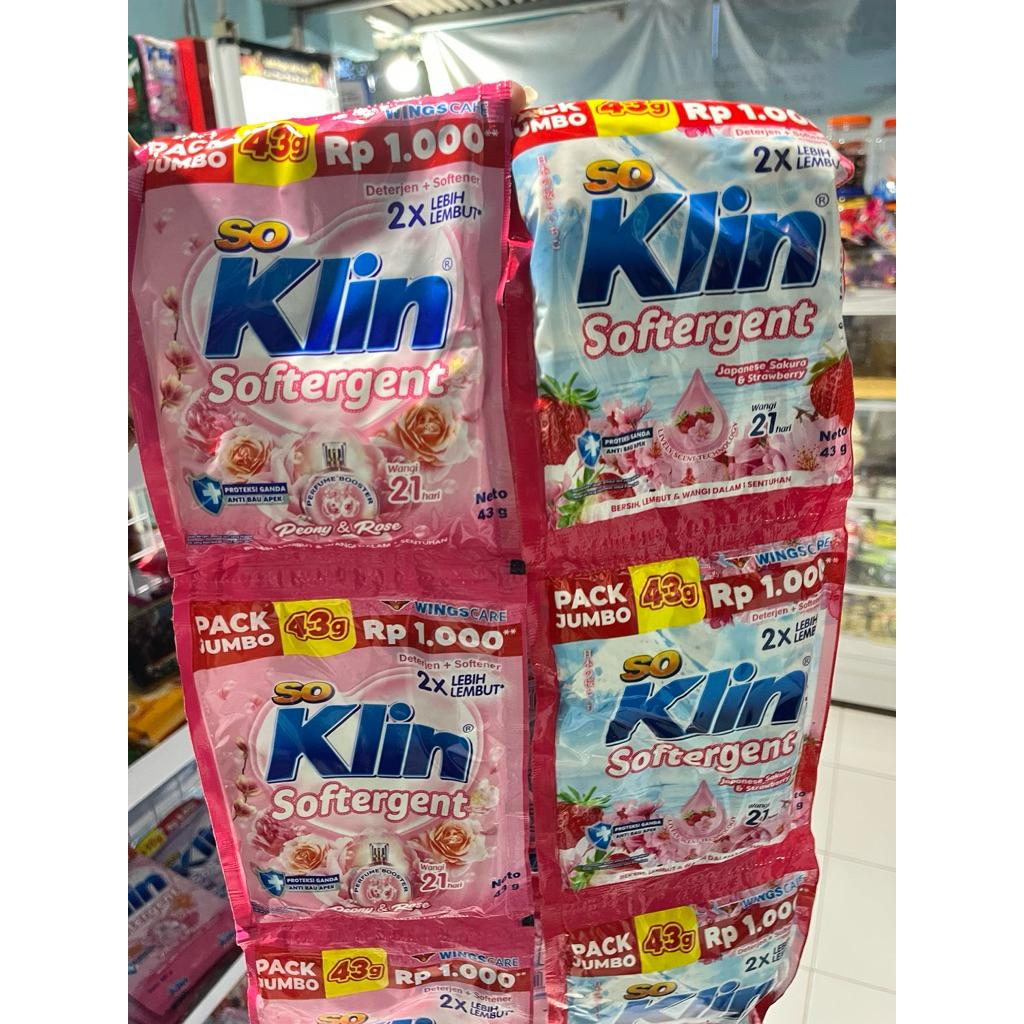 Soklin Softergent Detergen Bubuk renceng 41 gram