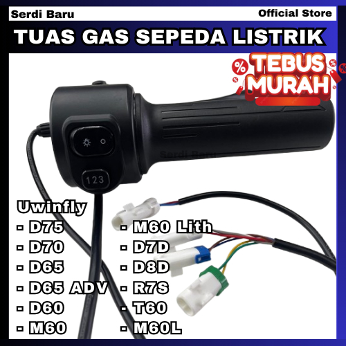 HANDLE GAS TERMURAH ORIGINAL UWINFLY - HANDGRIP SEPEDA LISTRIK UWINFLY D65 D60 D70 D75 M60 D7D D8D R