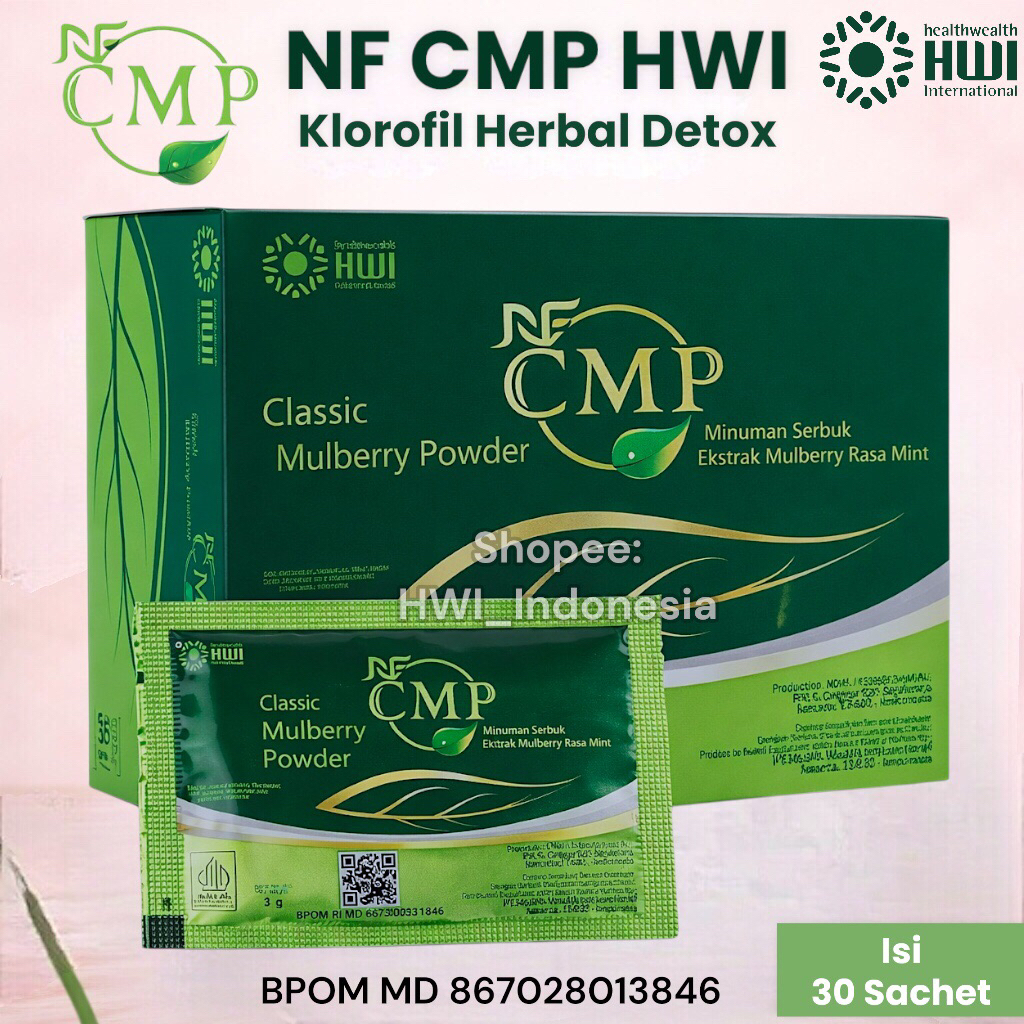CMP HWI Original 100% BPOM 30 Sachet NF CMP Asli Herbal Detox Rasa Mint Esktrak Mulberry Detoks