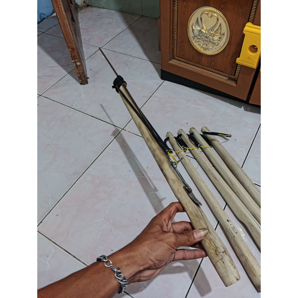 alat panah ikan sungai tradisional model berhenti fullset tinggal pakai