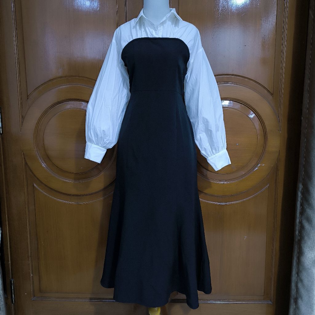 premium longdress lengan balon Ingni