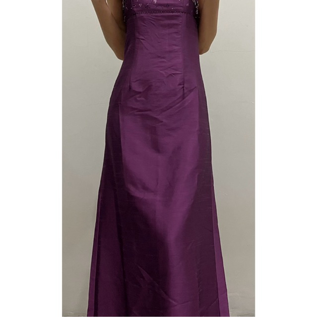 Long dress party ungu preloved