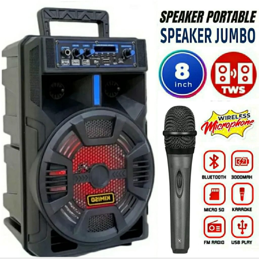 SPEAKER BLUETOOTH UKURAN BESAR 6,5 INCH SUPER BASS / SPEAKER BLUETOOTH KIMISO 6,5 INCH / SPEAKER WIR